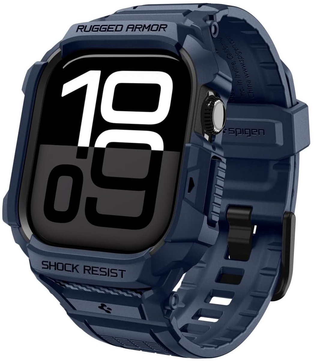 Spigen Rugged Armor Pro 2 Apple Watch 10/11 (42mm) Case + Band Navy Bl