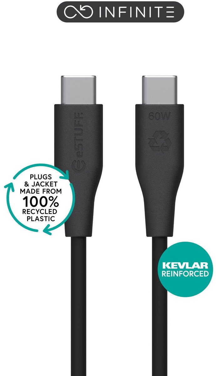 eSTUFF INFINITE - USB-C cable - USB-C to USB-C - 3 m