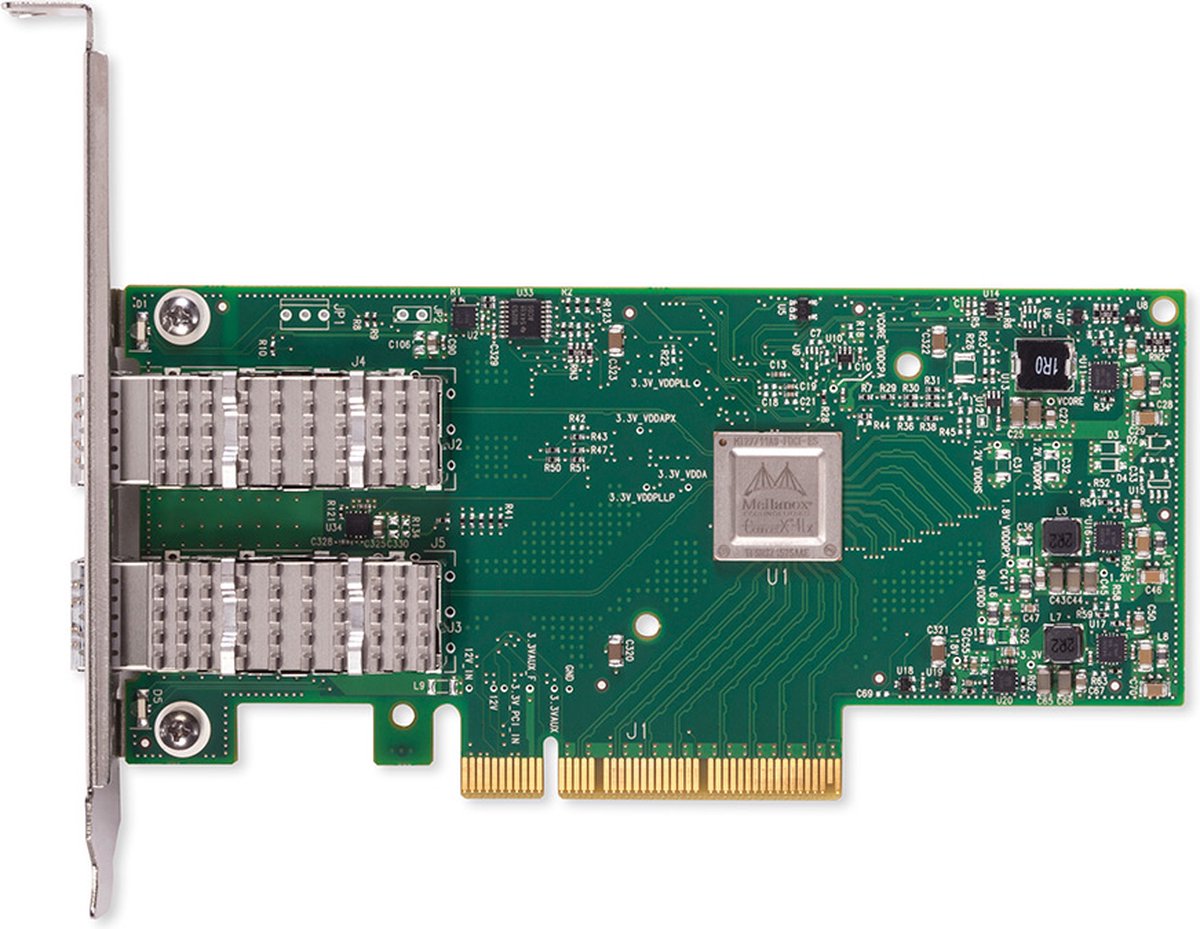 Mellanox ConnectX-4 Lx EN network interface card 25GbE dual-port SFP28 PCIe3.0 x8 tall bracket (MCX4121A-ACAT)