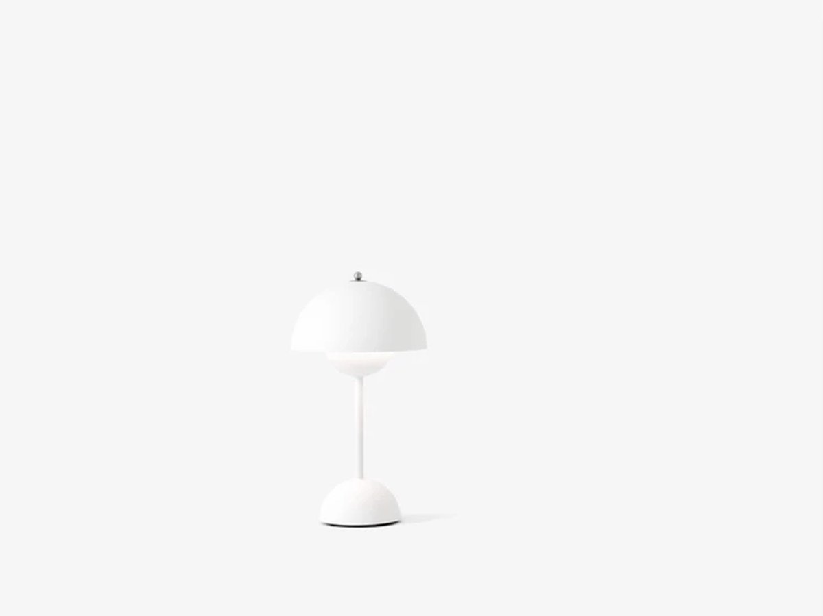 &Tradition Lámpara de mesa Flowerpot portable VP9 Matt white