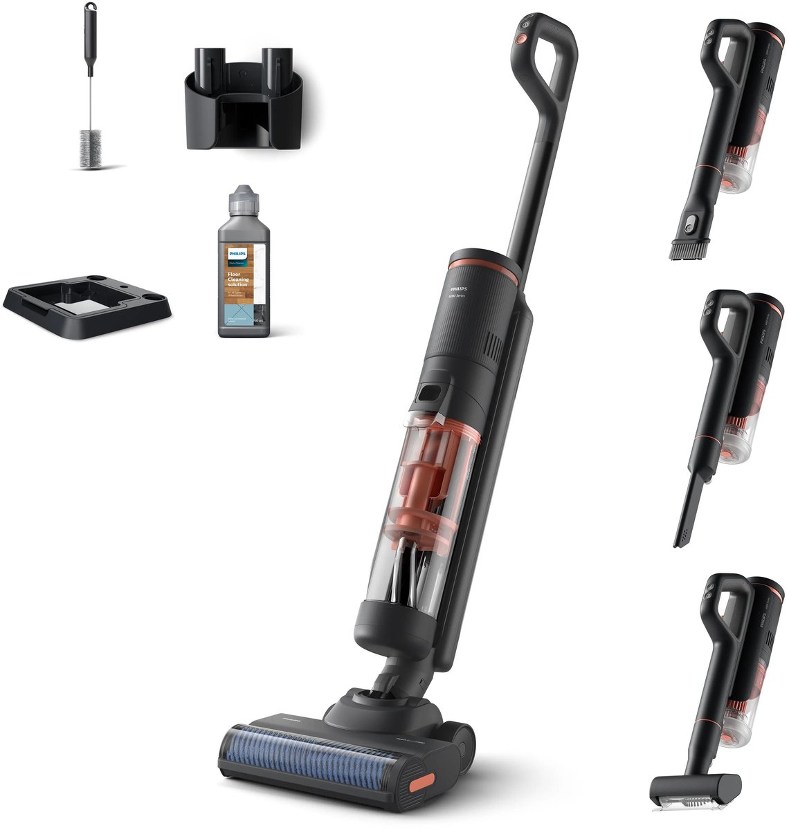 Philips Skaftdammsugare 6000 Series XW6264 - vacuum cleaner - cordless - stick/handheld - coral mood