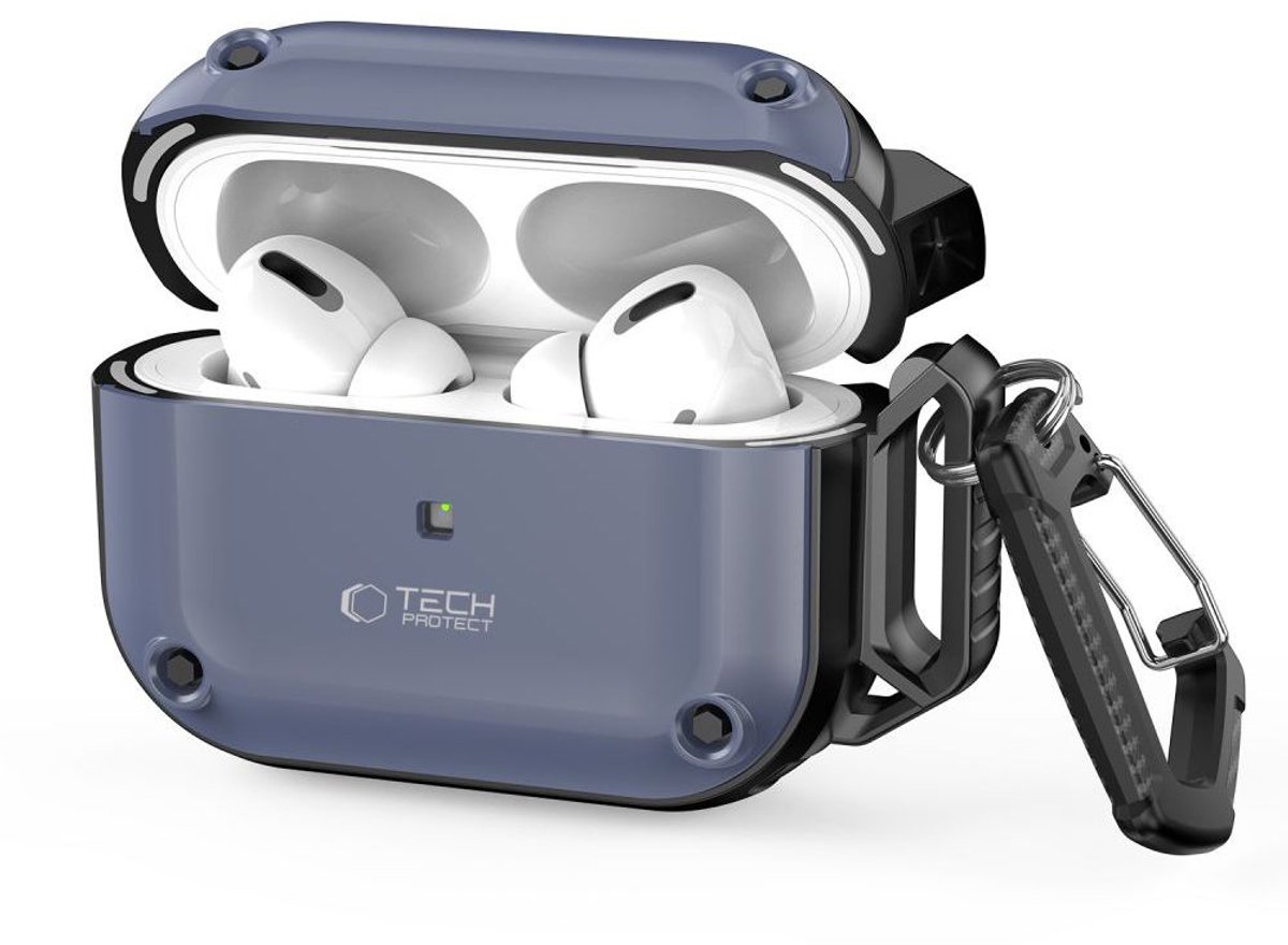 Tech-Protect Rough Hook Case with Carabiner for Apple AirPods Pro 1/2 - Blue
