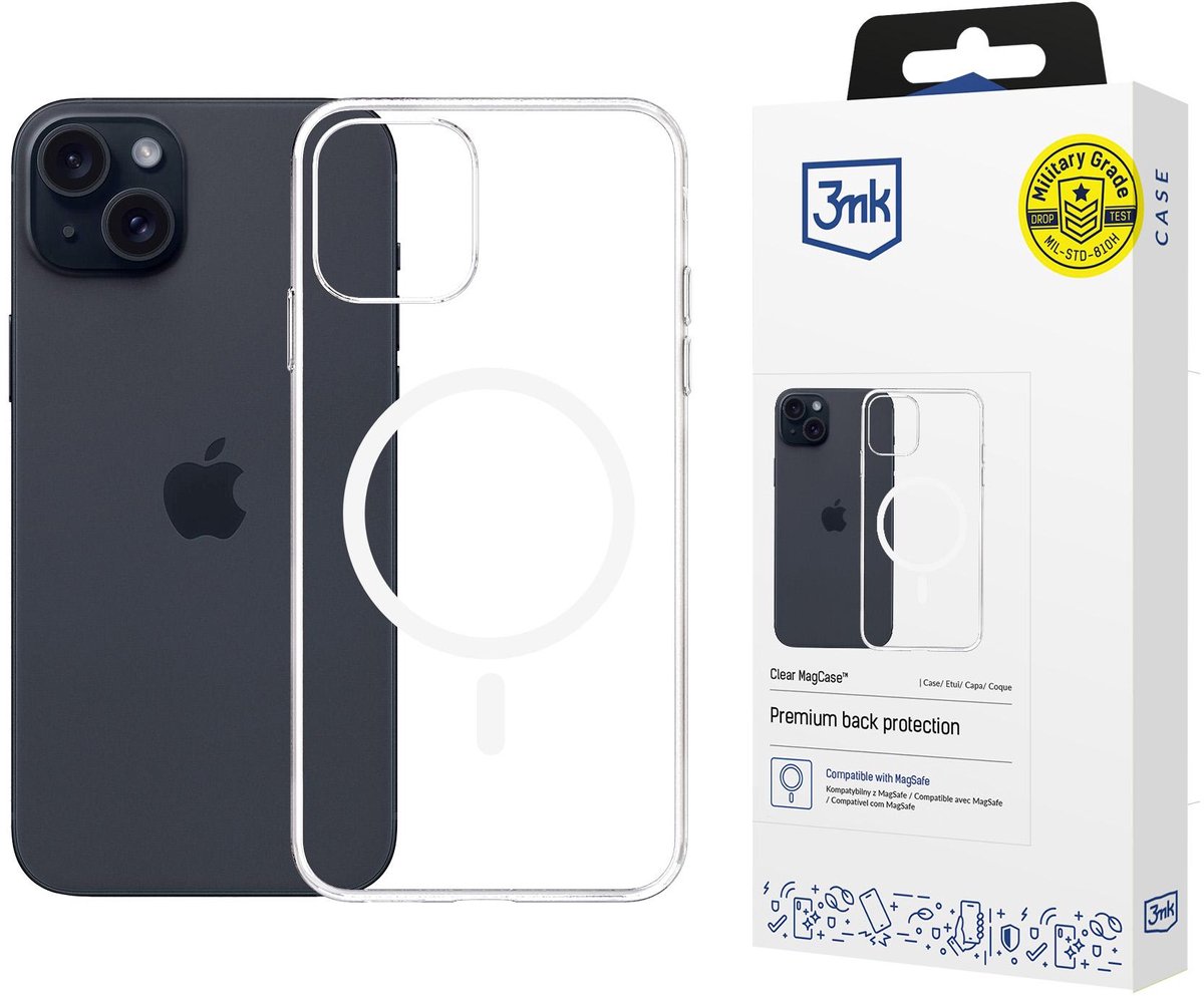 3mk Clear MagCase for Apple iPhone 15 - transparent