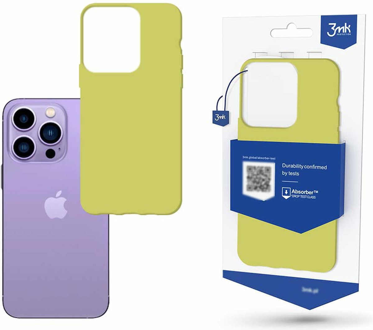 3mk Case for iPhone 14 Pro Max from the Matt Case Series - Lime Green