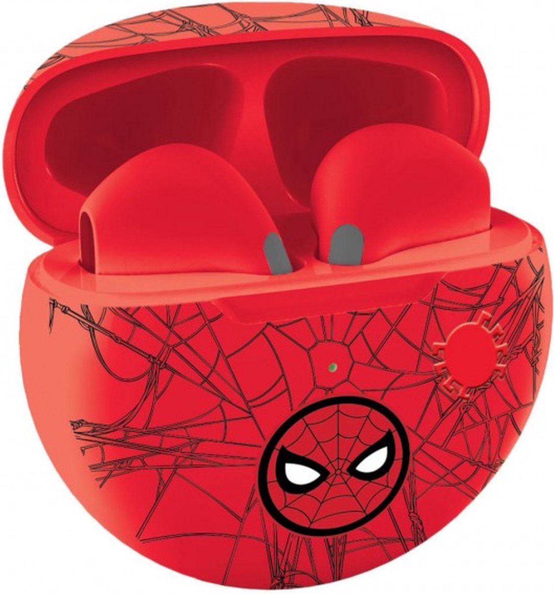 Spider-Man Bluetooth earbuds with charging storage