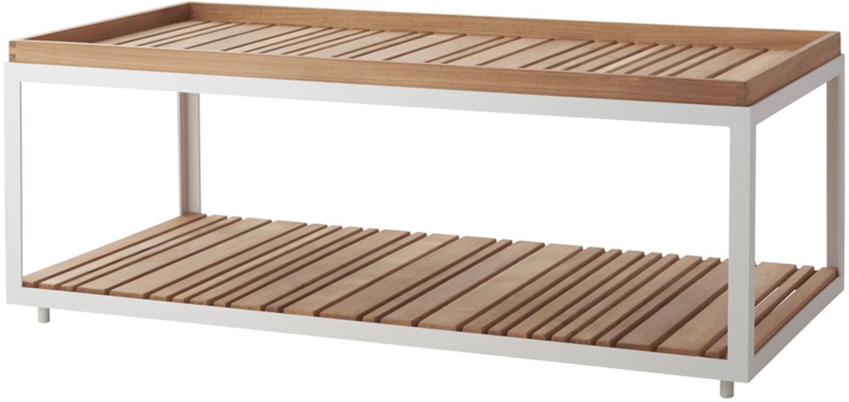 Cane-line Mesa de centro Level teca 62x122 cm White