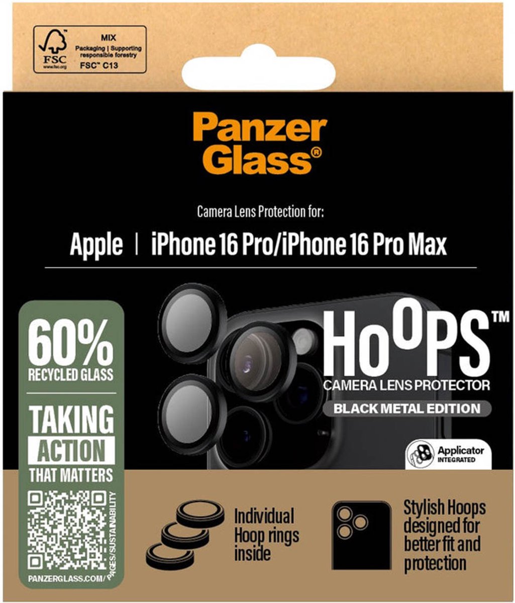 PanzerGlass Hoops™ Black Lens Protector iPhone 16 Pro | 16 Pro Max