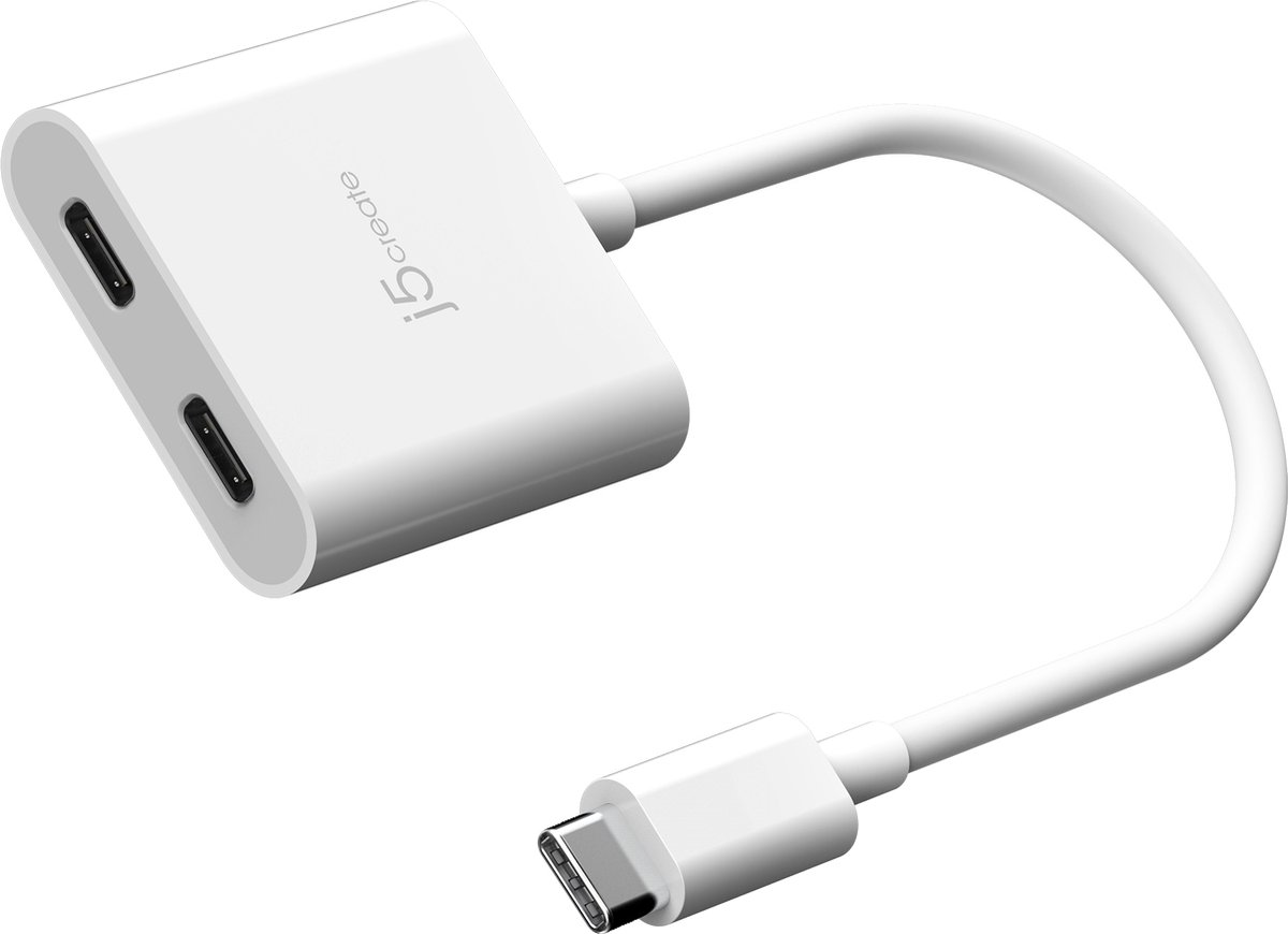 j5create USB-C to Dual USB-C with Video or Power Delivery