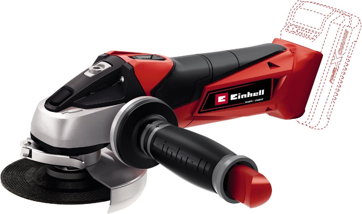 Einhell TE-AG 18/115 akku vinkelsliber Ø115 mm. 18V u/batteri og lader