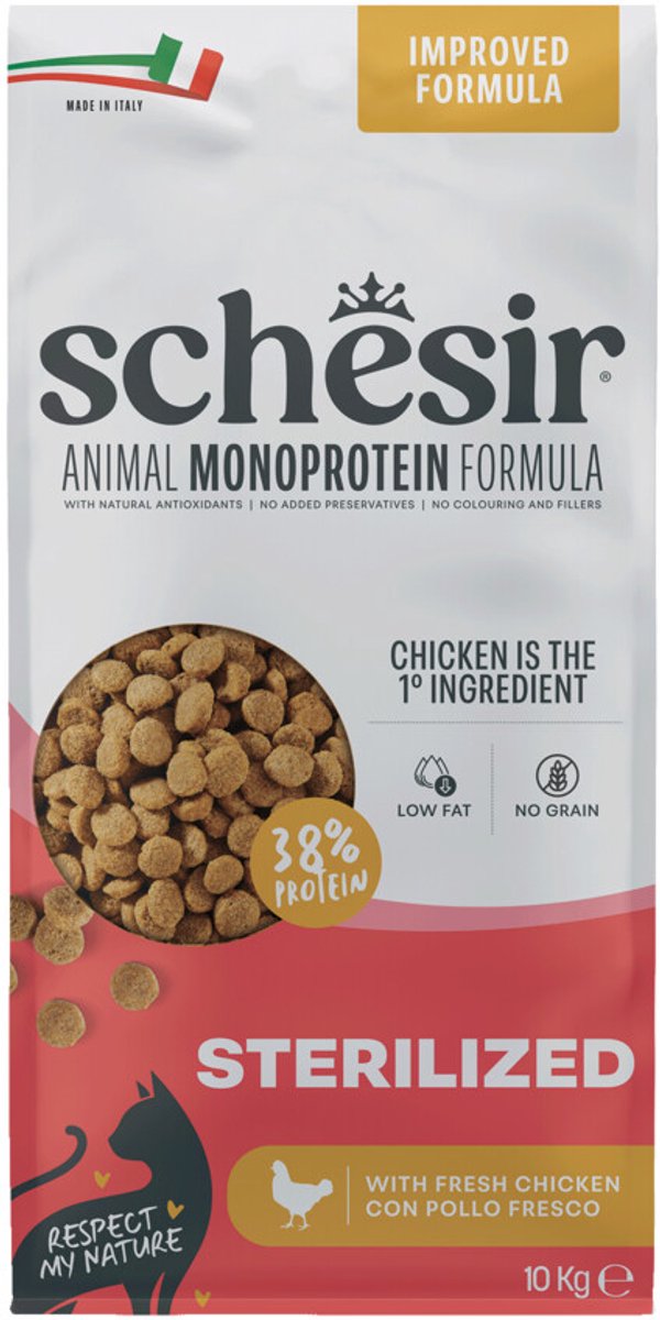Schesir Sterilized & Light com frango - 10 kg