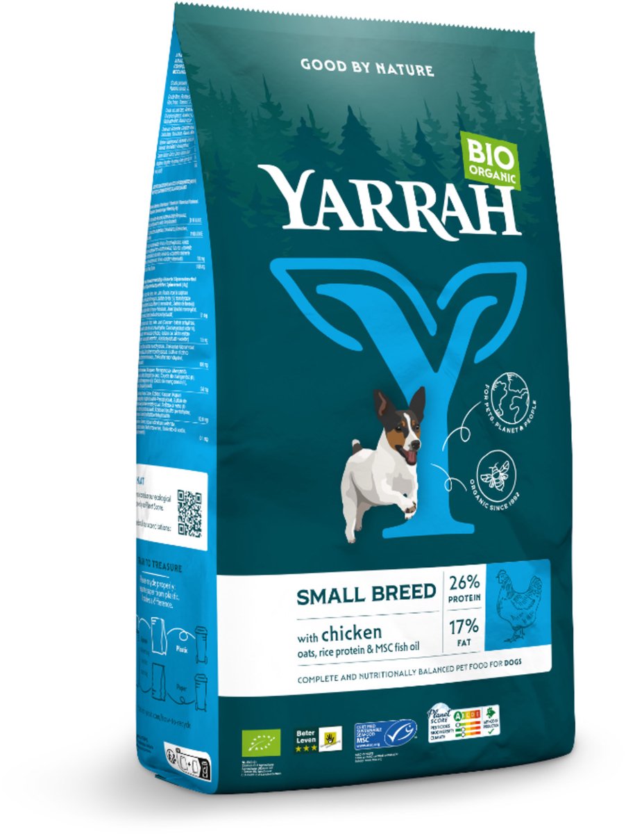 Yarrah Bio Small Breed com frango biológico - 5 kg