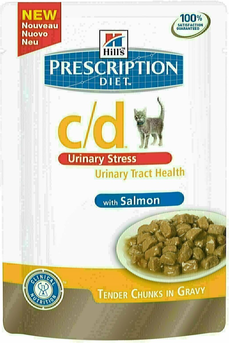 Hill's Prescription Diet c/d Urinary Stress comida húmida com salmão - Pack económico: 24 x 85 g