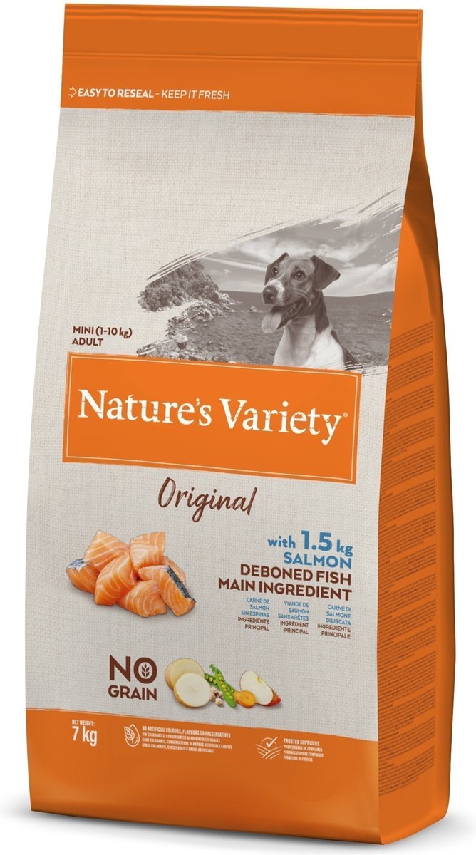 Nature's Variety No Grain Adult Mini salmão - 7 kg