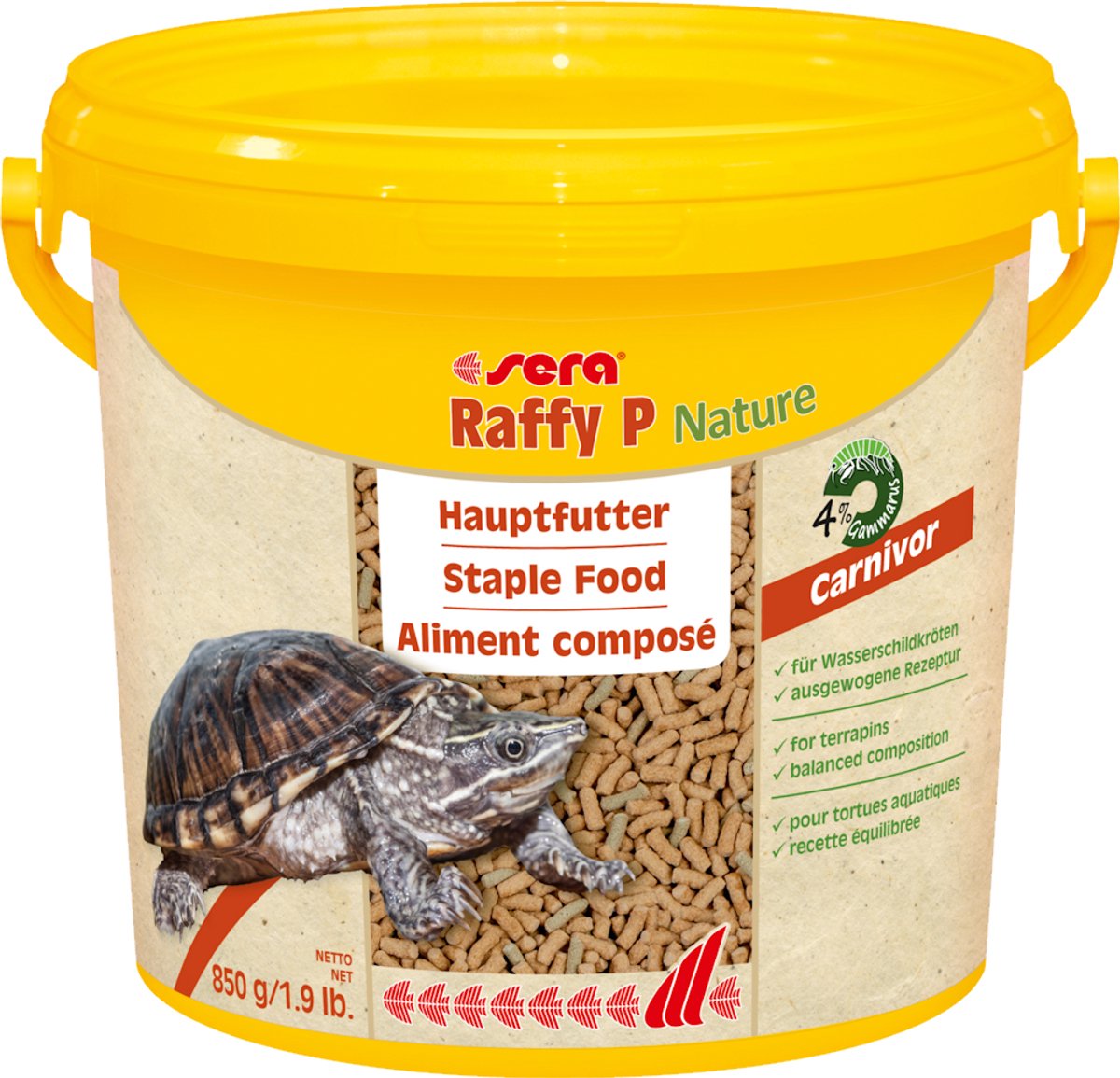Sera Raffy P Nature para tartarugas - Pack económico: 2 x 3800 ml