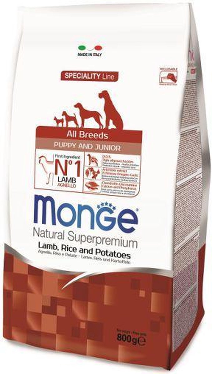 Monge All Breeds Puppy Cordeiro & Arroz - 12 kg