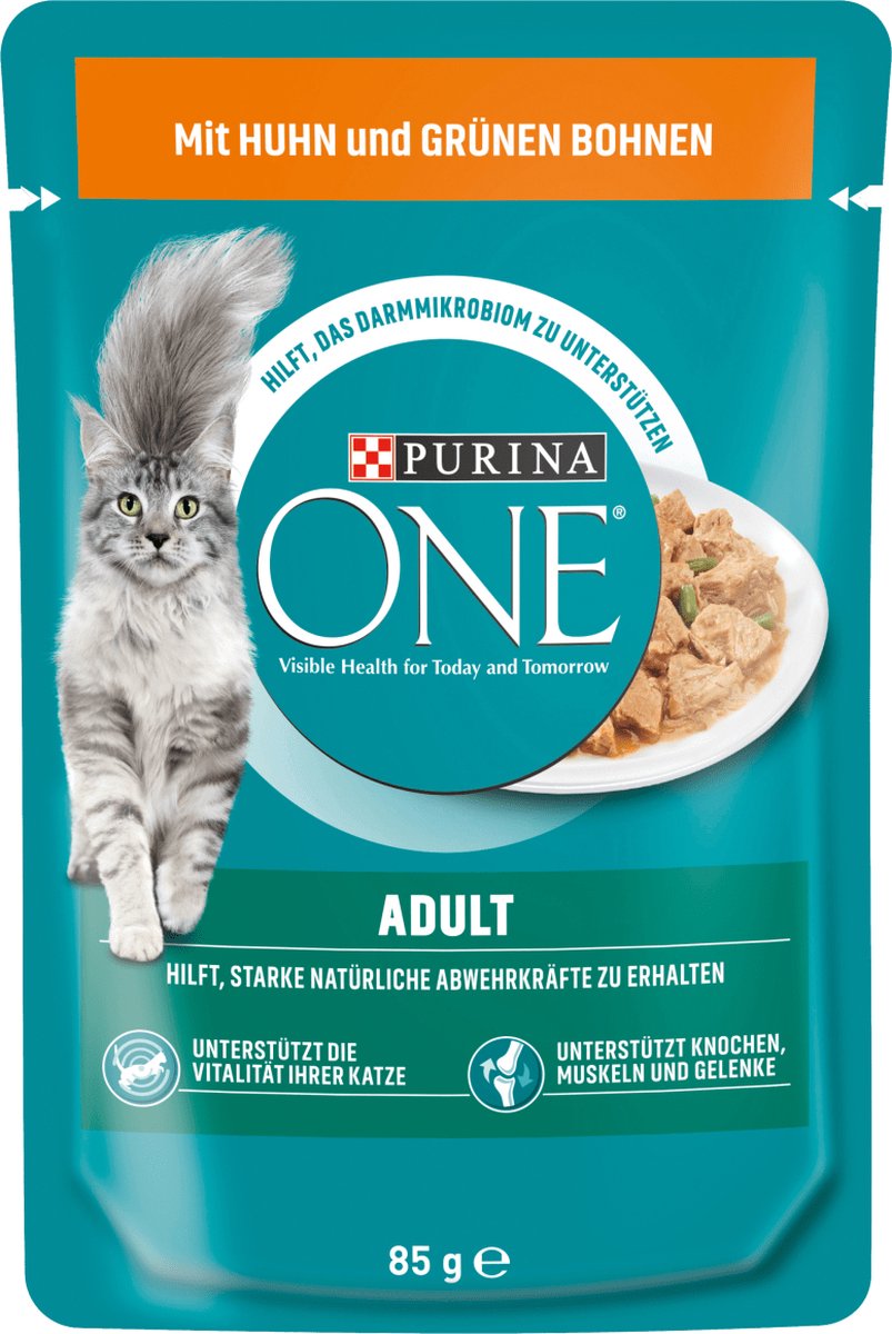PURINA ONE Adult - Pack económico: frango e feijão verde (52 x 85 g)