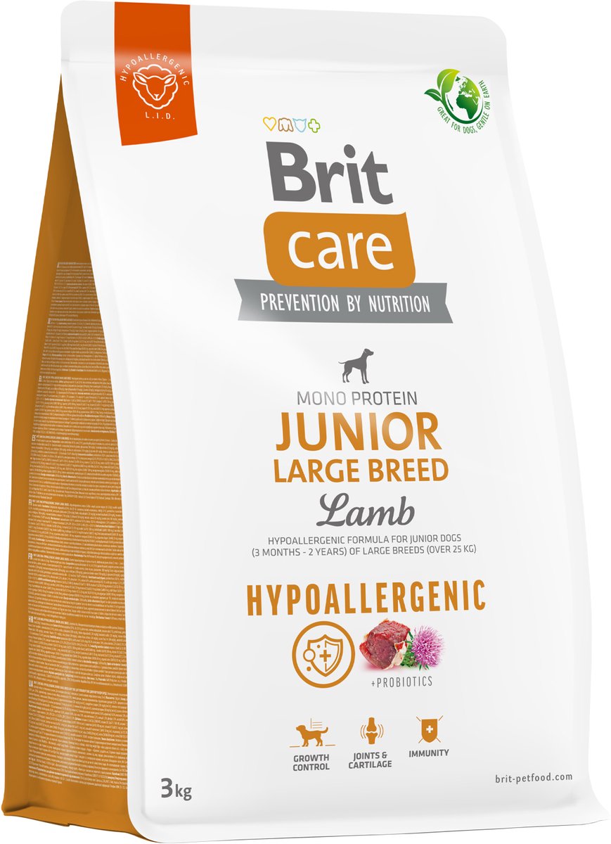 Brit Care Dog Hypoallergenic Junior Large Breed cordeiro e arroz - Pack económico: 2 x 12 kg