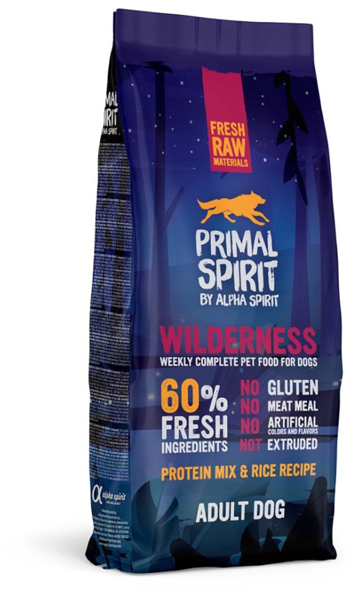 Primal Spirit 60 % Wilderness ração para cães - Pack económico: 2 x 12 kg