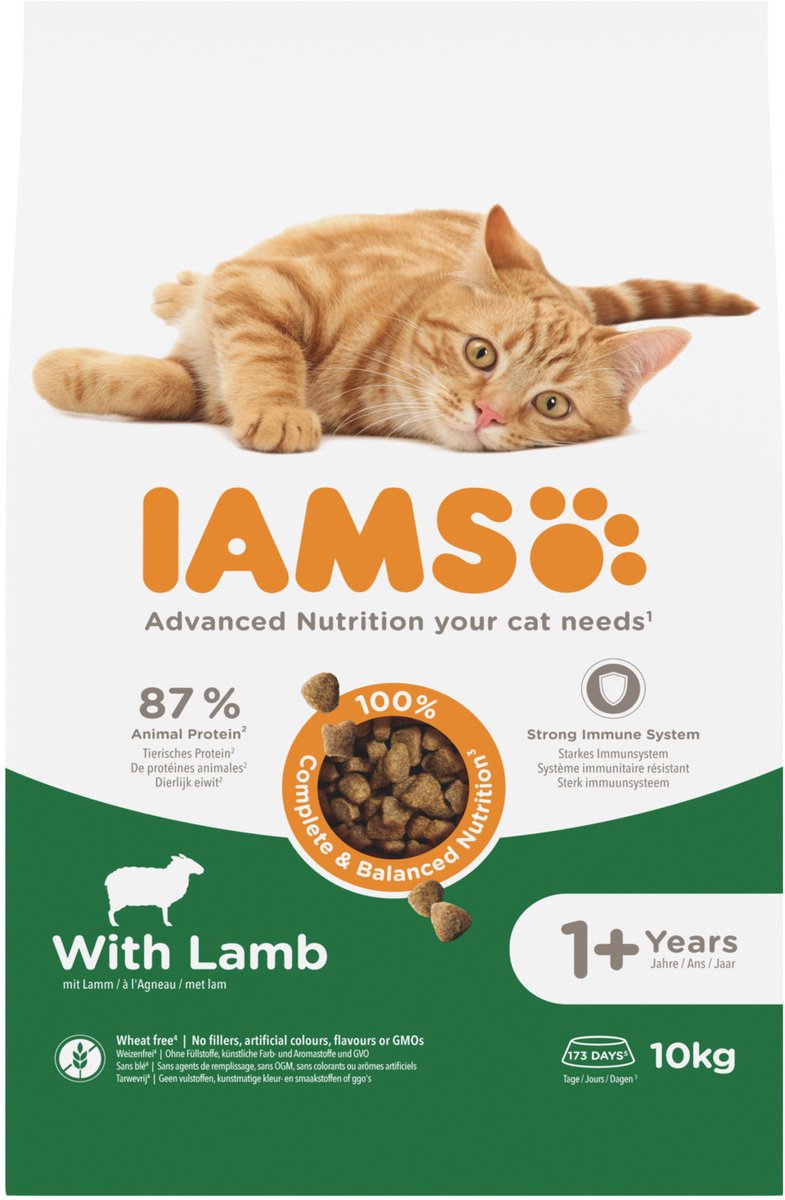 IAMS Advanced Nutrition Adult Cat com cordeiro - 10 kg