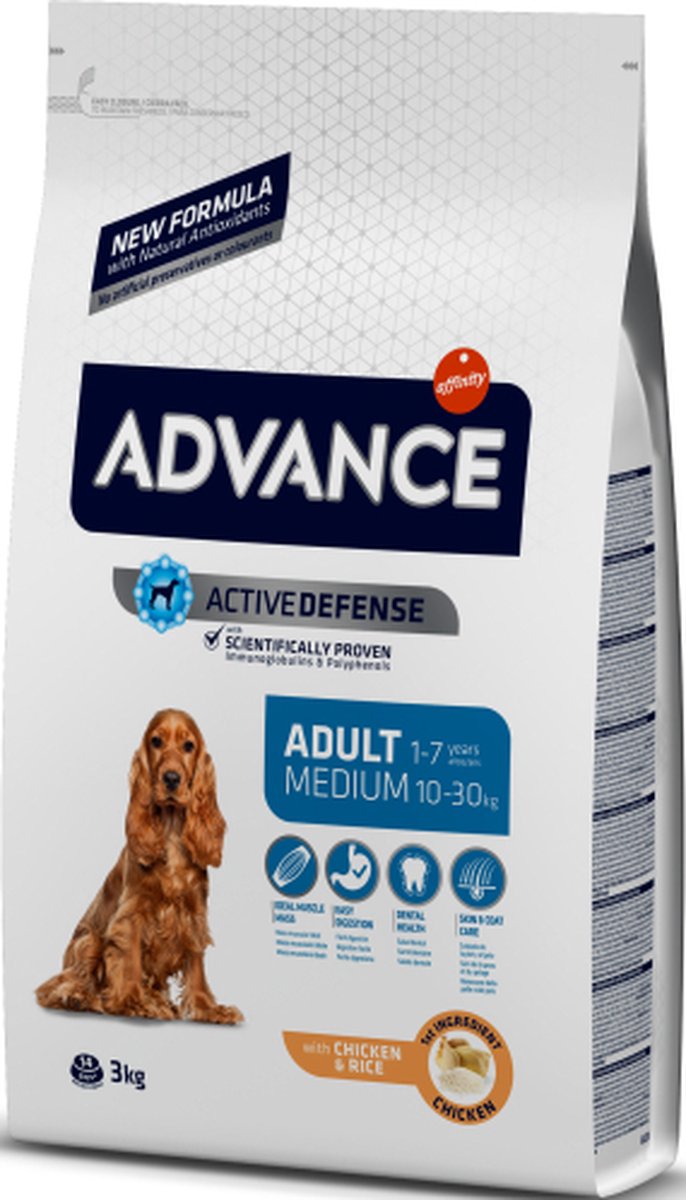 Advance Medium Adult com frango e arroz - 18 kg
