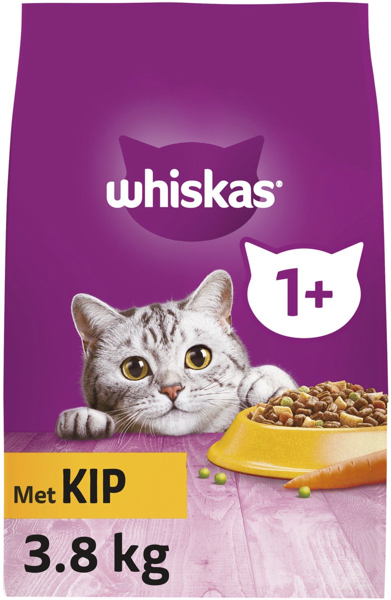 Whiskas 1+ anos para gatos - Pack económico - Adult 1+ frango 2 x 3,8 kg