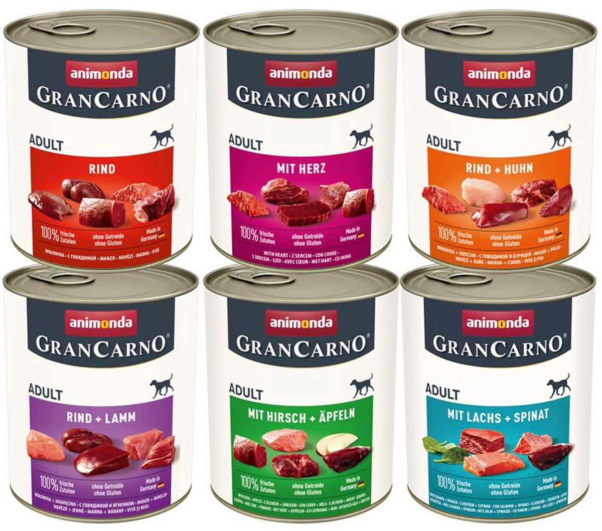 animonda GranCarno Original 12 x 800 g - Pack económico - Pack misto 1 (6 variedades)