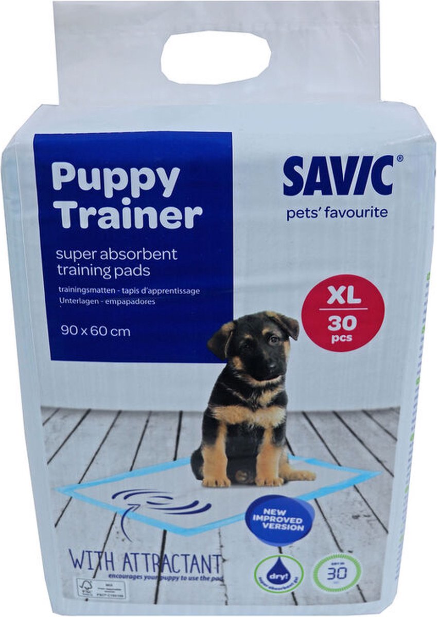 Savic Resguardos Puppy Trainer para cães - Pack duplo tamanho  XL, 2 x 30 unidades