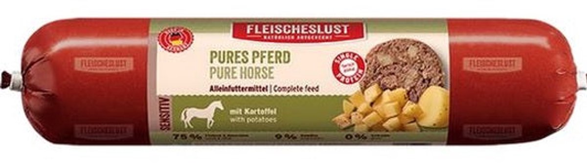 Fleischeslust Sensitive 12 x 800 g - Pack económico - Cavalo puro com batata