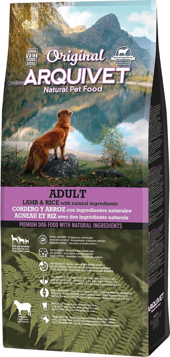 Arquivet Original Adult Dog com cordeiro e arroz - Pack económico: 2 x 12 kg