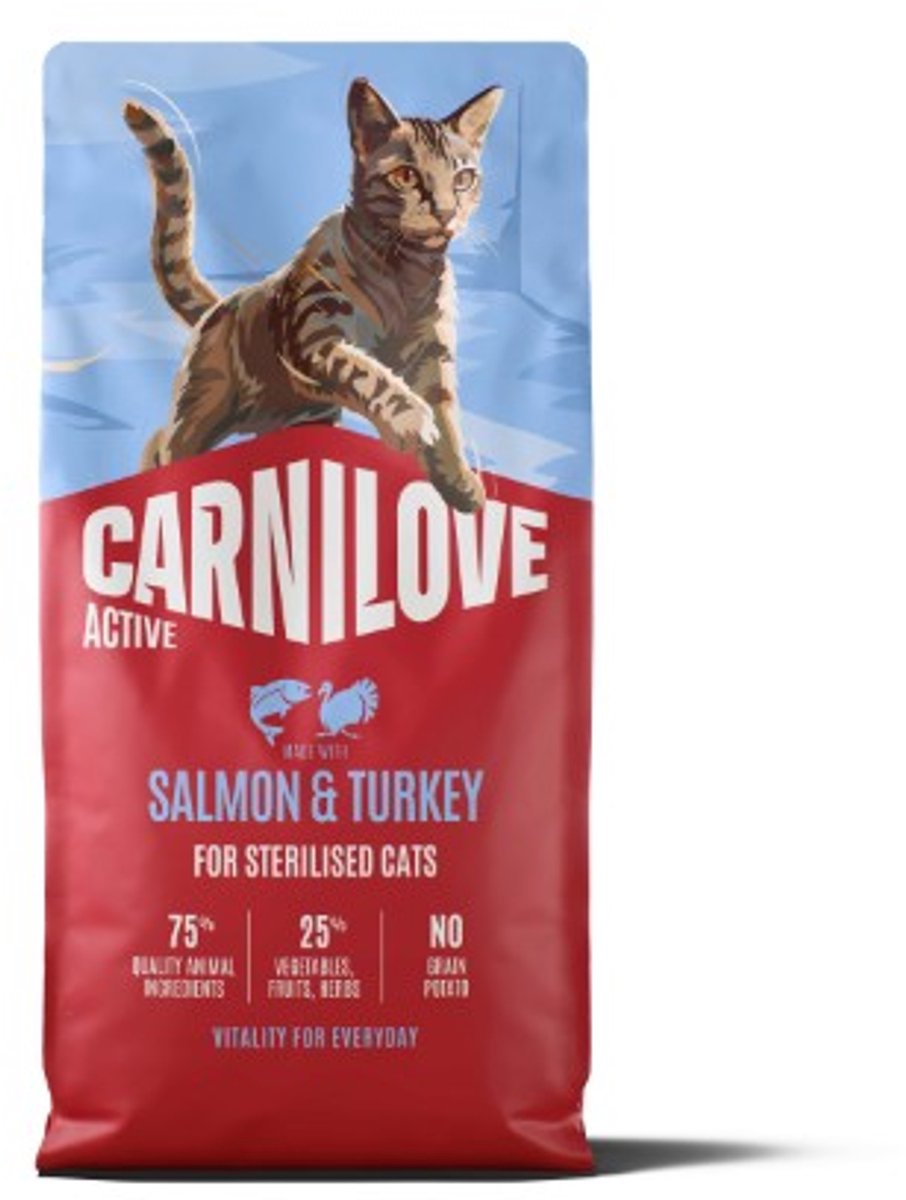 Carnilove Active Adult Sterilised com salmão e peru - 6 kg