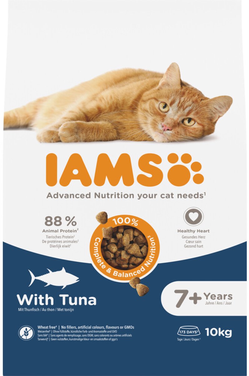 IAMS Advanced Nutrition Senior Cat 7+ com atum - Pack económico: 2 x 10 kg