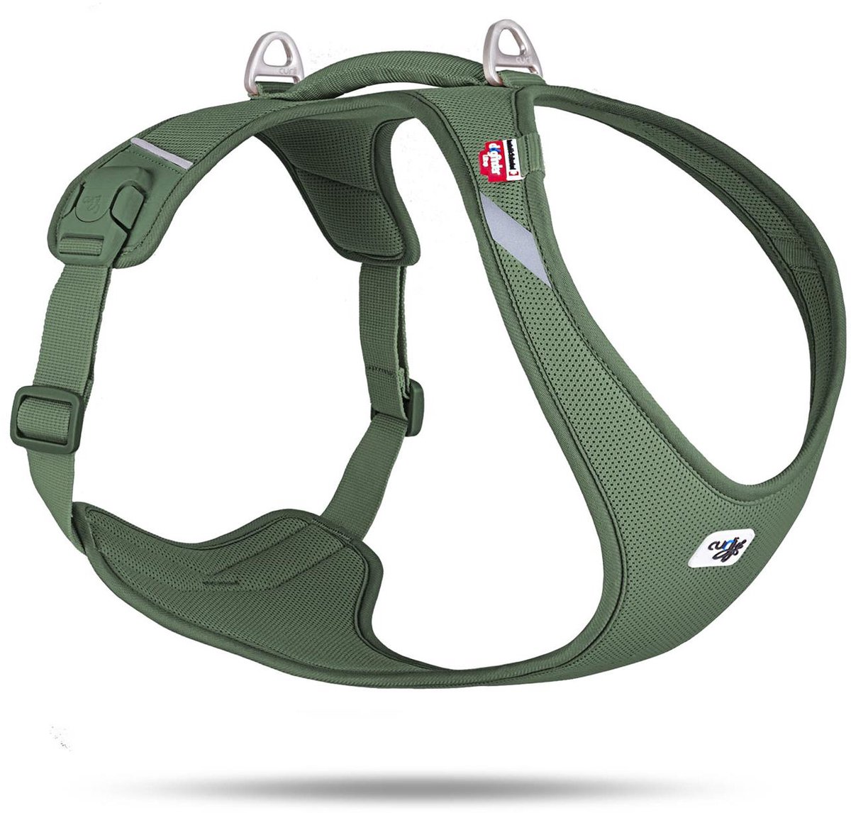 Curli Belka Air-Mesh peitoral em verde-musgo - Tamanho 4XL: circunferência do peito 79 - 92 cm
