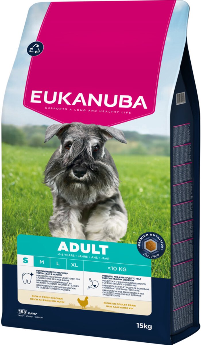 Eukanuba Premium Nutrition Adult Small Breed Frango - 15 kg