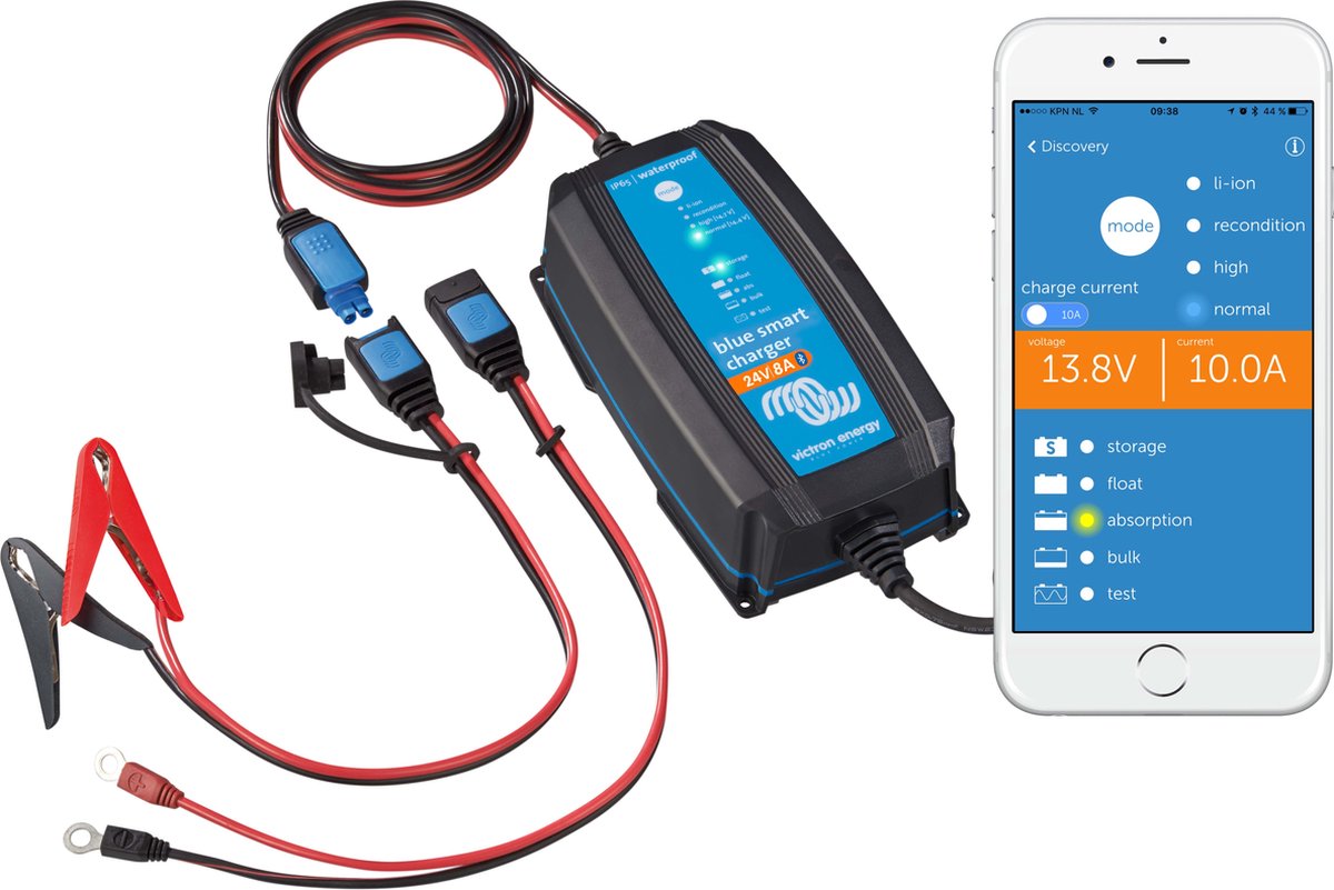 Victron Energy Chargeur pour batteries au plomb Blue Smart IP65 24/8 24 V Courant de charge (max.) 8 A