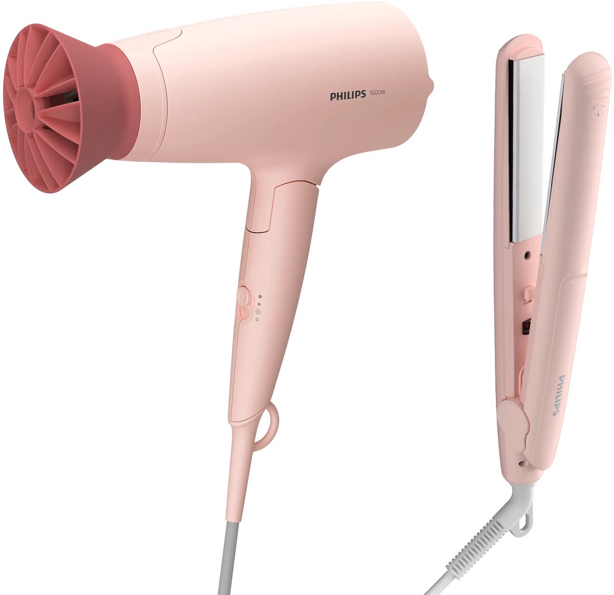 Philips BHP398/00 Haartrockner und Glätteisen Set 1600W Pink rosa