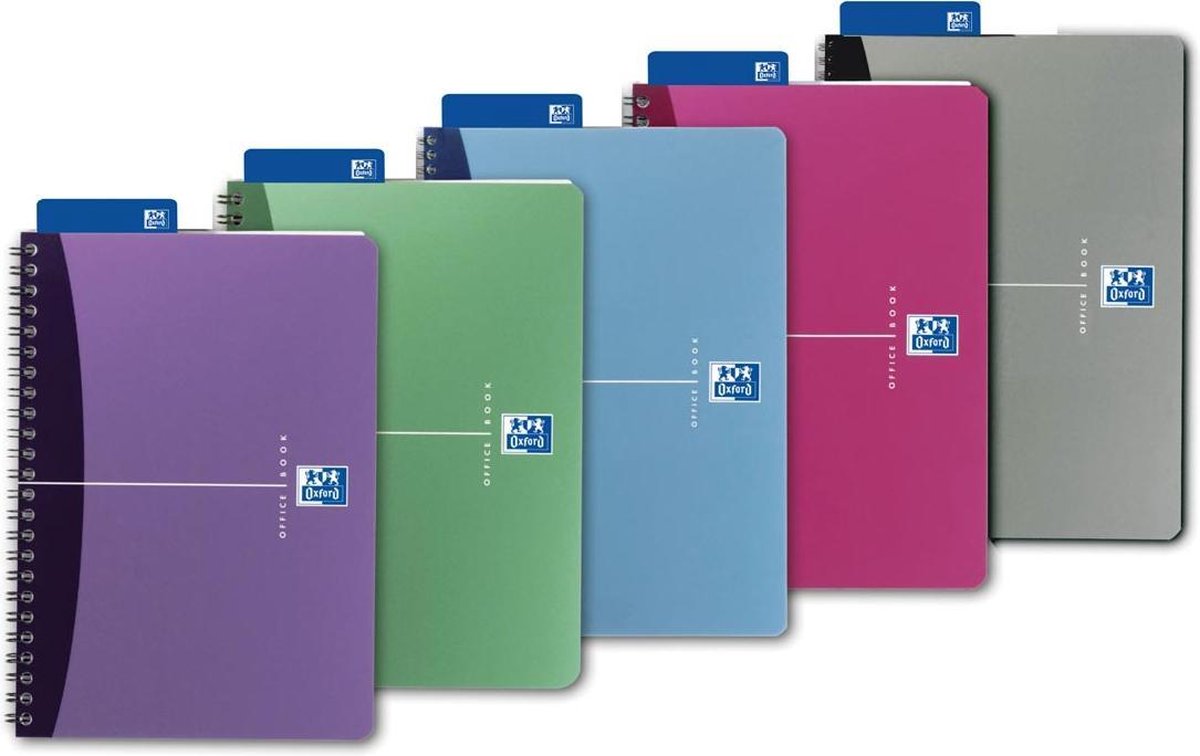 Elba 100101918 writing notebook A4 90 sheets Blue, Green, Grey, Pink, Purple