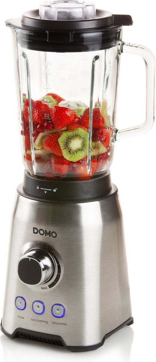 Domo DO 710 BL Standmixer Glas 1000W 1,5L 20.000 Umdr. 6 Klingen Impuls