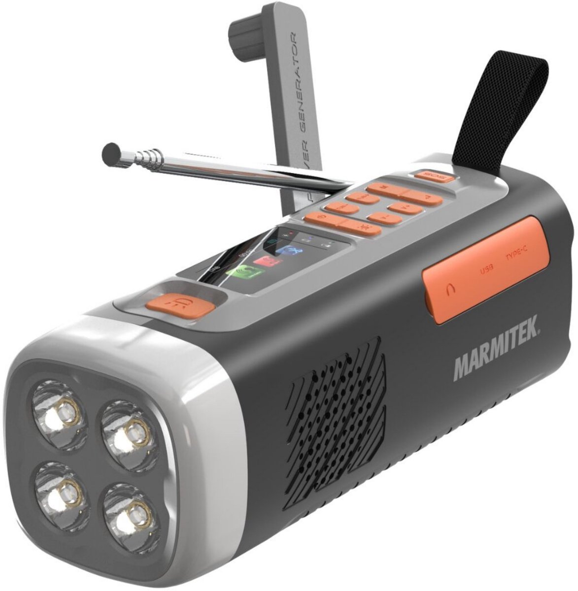 Marmitek RESQ200 schwarz Outdoor-Radio DAB,FM,Bluetooth,4500mAh,SolarPanel