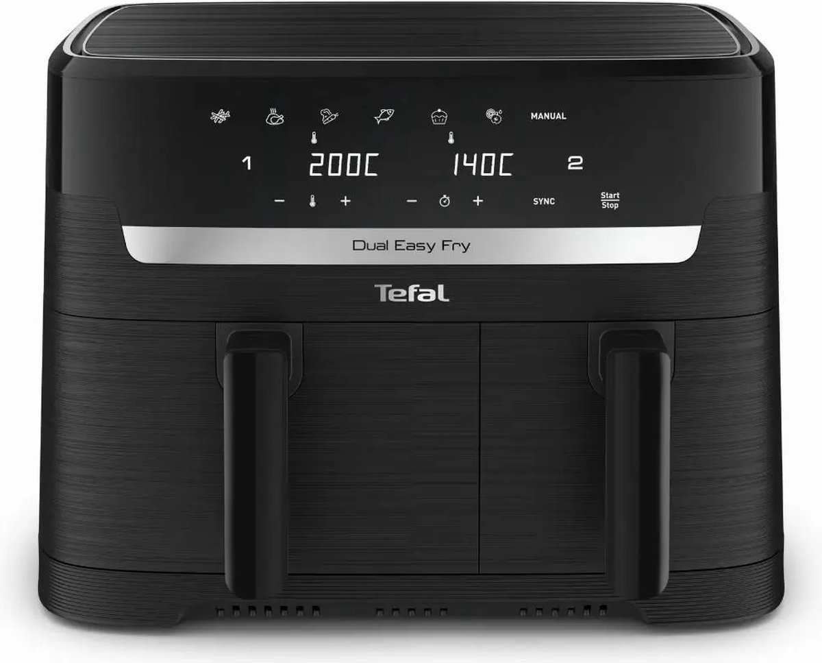 Tefal EY 901 N Heißluftfritteuse DUAL EASY FRY ESSENTIAL 8,3 Liter sw
