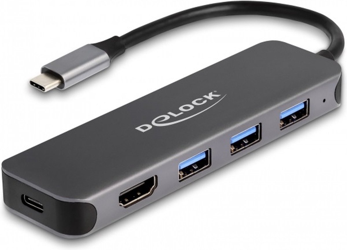 DELOCK 3 Port USB Hub und 4K HDMI Ausg