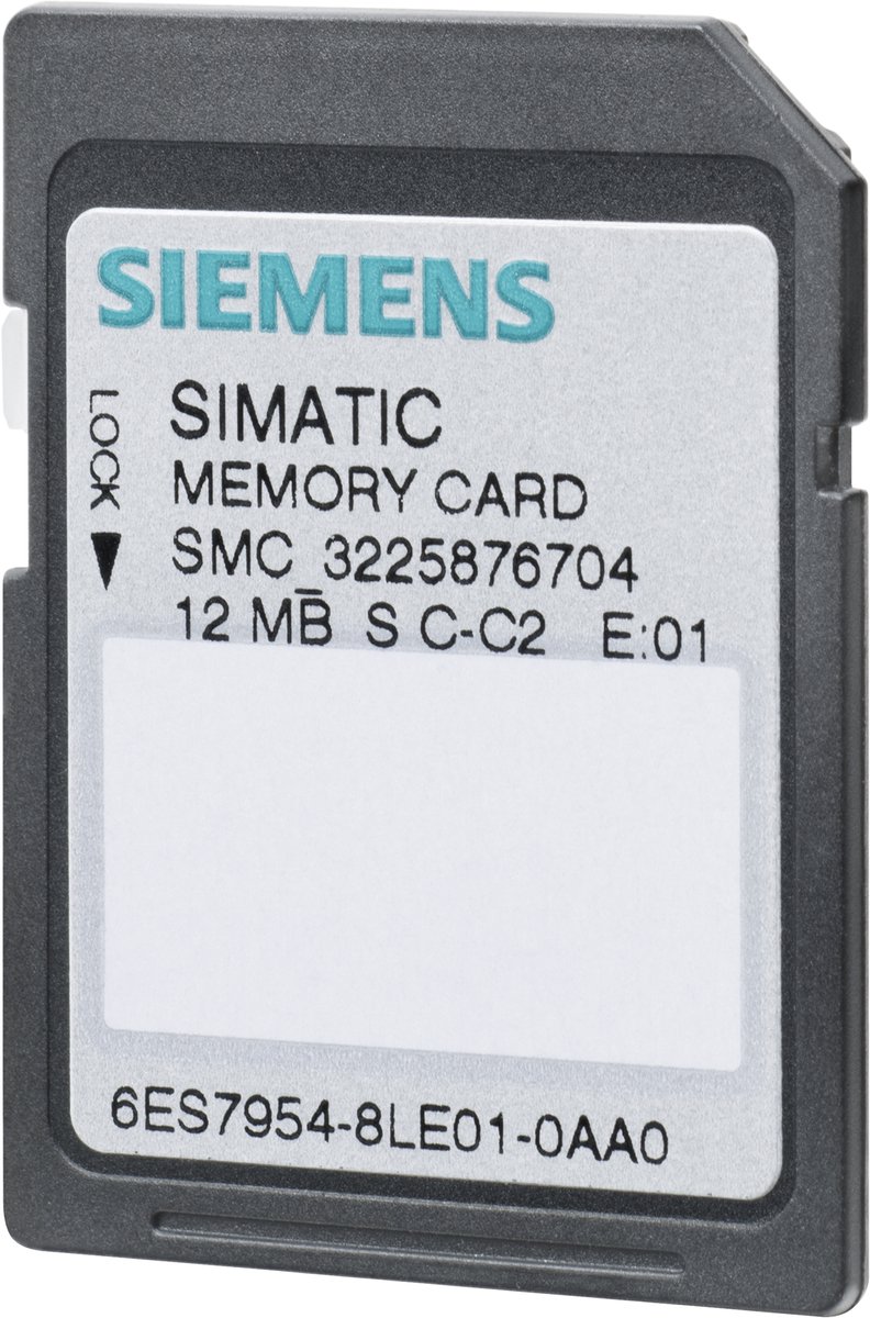 Siemens Memory Card 6ES7954-8LE04-0AA0 f.S7-1x00 CPU/SINAMICS,3 3V Flash 12MB