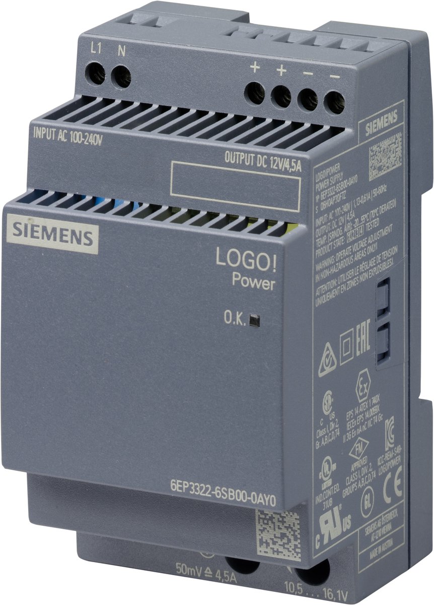 Siemens 6EP3322-6SB00-0AY0 Netzteil & Spannungsumwandler Drinnen Mehrfarbig
