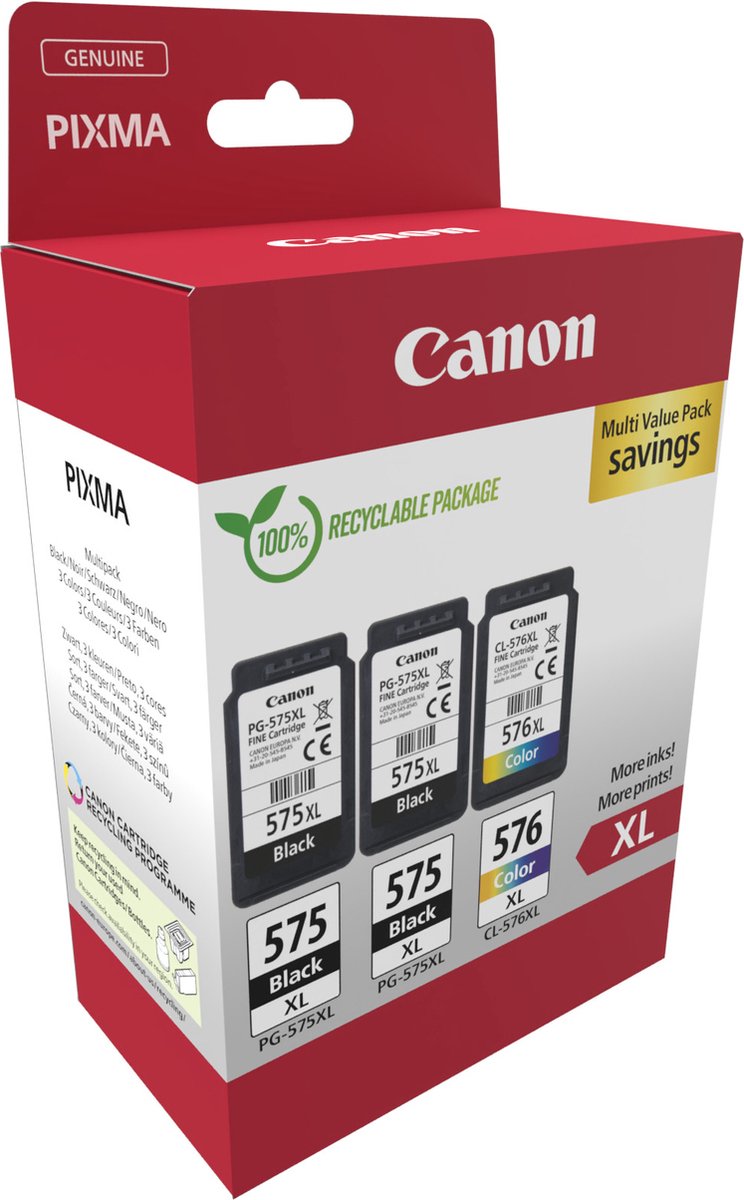 Canon 2x PG-575XL & CL-576XL bläckpatroner