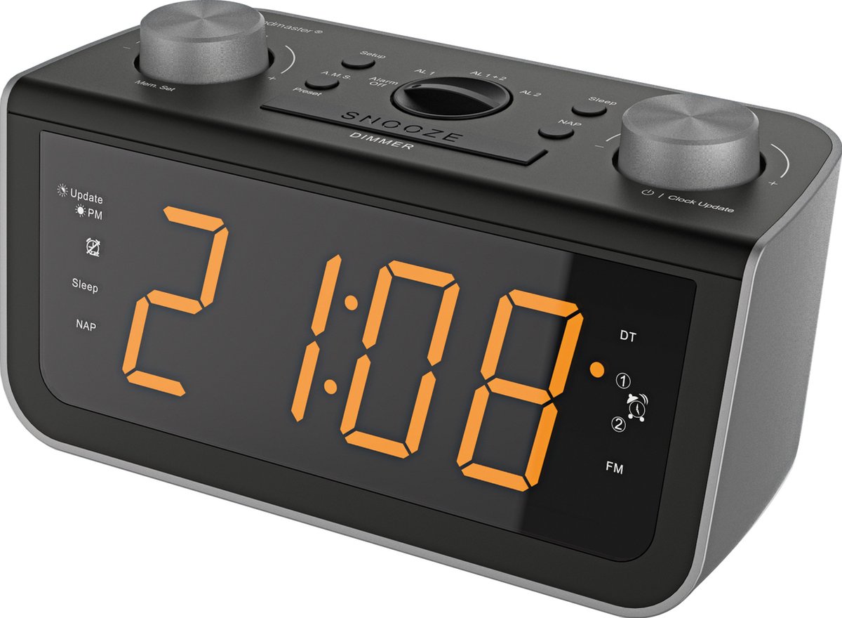 Soundmaster FUR5005 sw/gr Uhrenradio Jumbo Display,UKW-RDS,autom.Uhrzeit