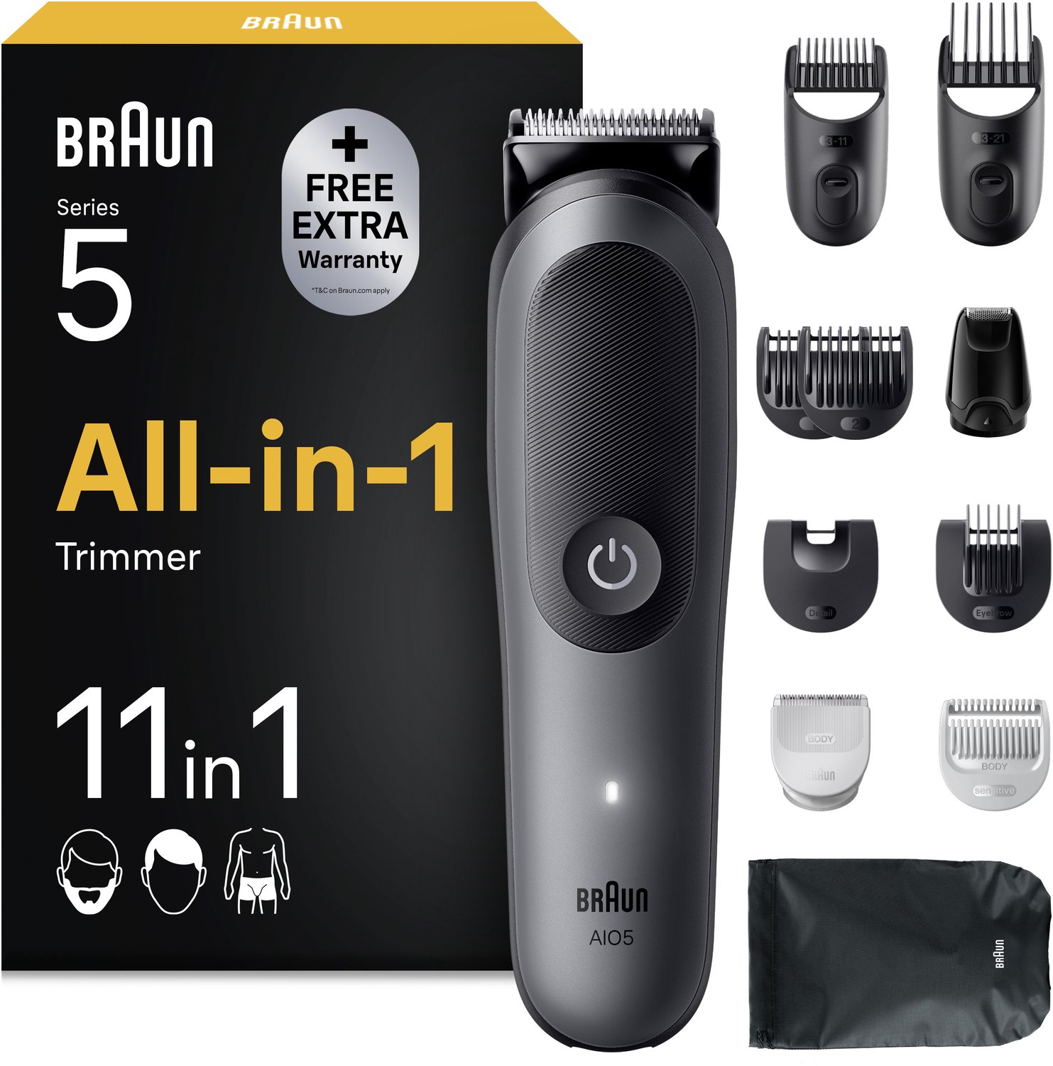 Braun Series 5 All-in-One grooming-set (grå)