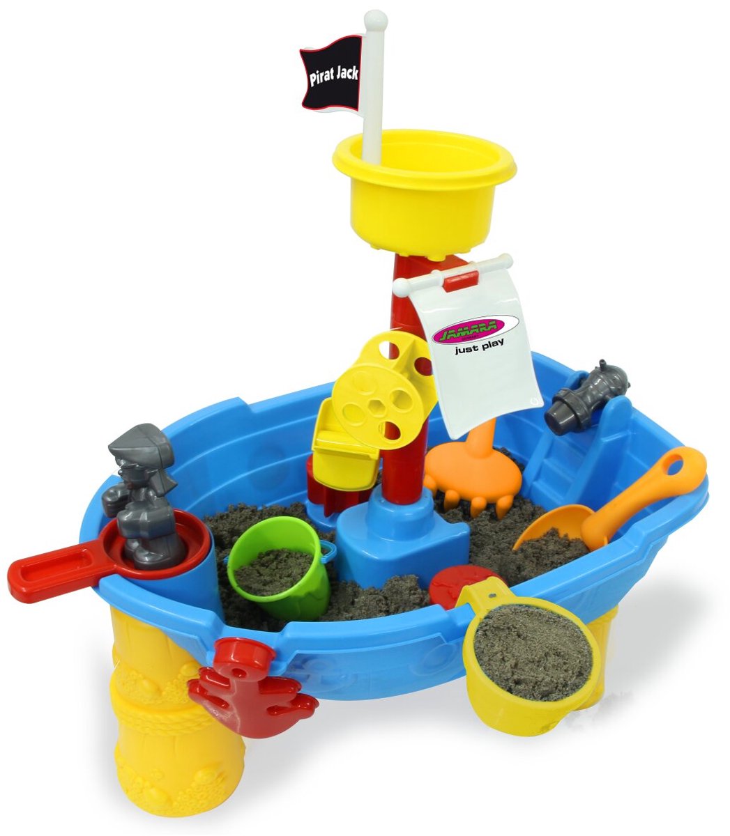 Jamara Sand- und Wasserspieltisch Pirat Jack 21 Teile