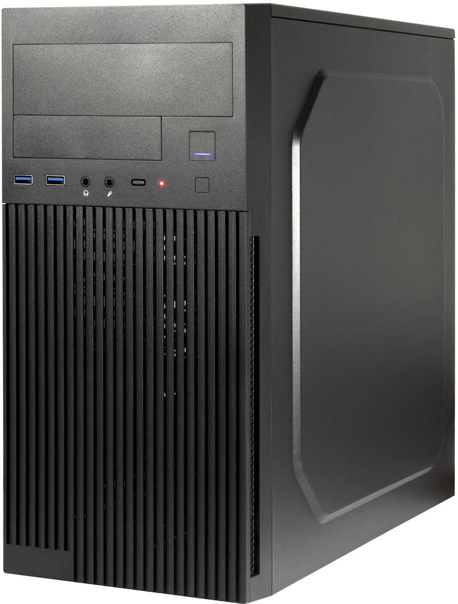 Inter-Tech Geh IT-6521 black Micro-Tower 2xUSB 3.2 Gen 1