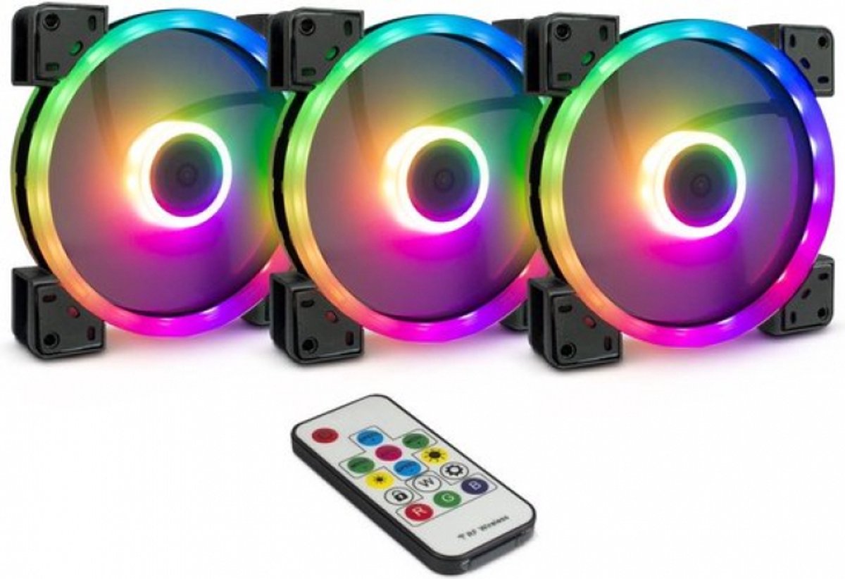 Inter-Tech Lüfter 140*140*25 ARGUS RGB-FAN SET RS-14 retail