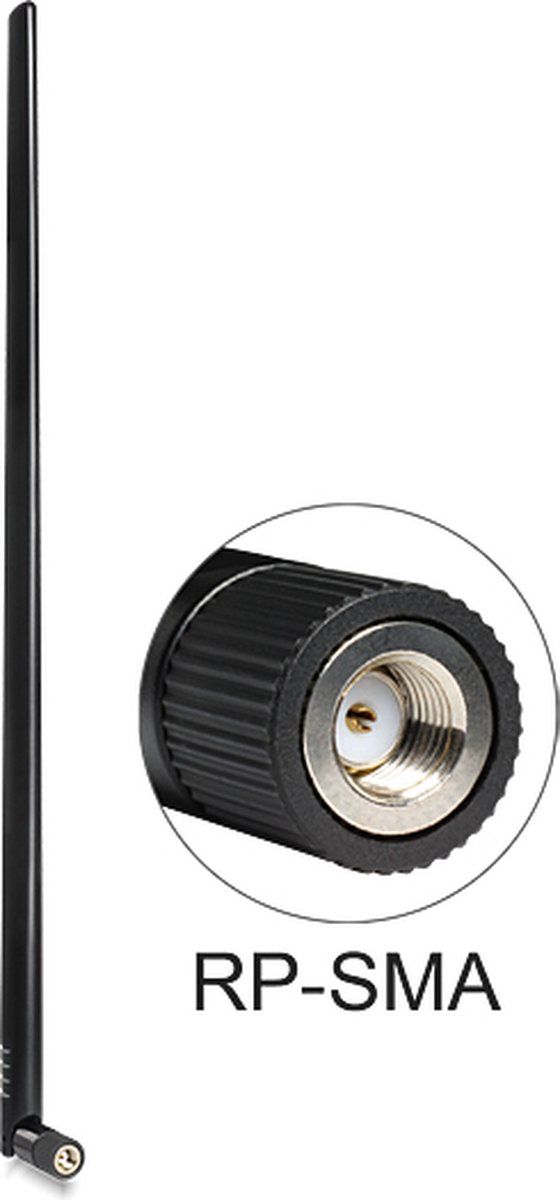 DELOCK WL-Antenne RP-SMA 9dBi Kippgelenk schwarz