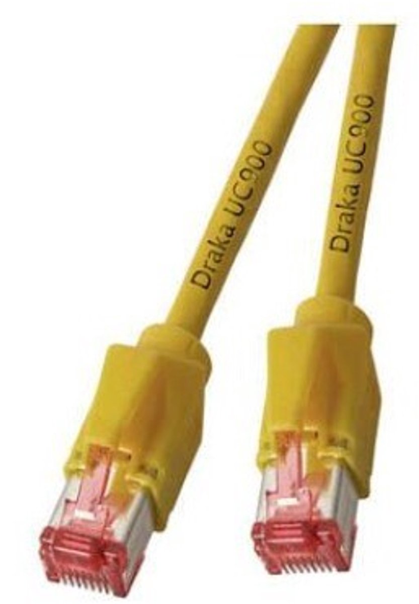 RJ45 Patchkabel Cat.6A S/FTP LSZH, Draka UC900 TM21 gelb 25m